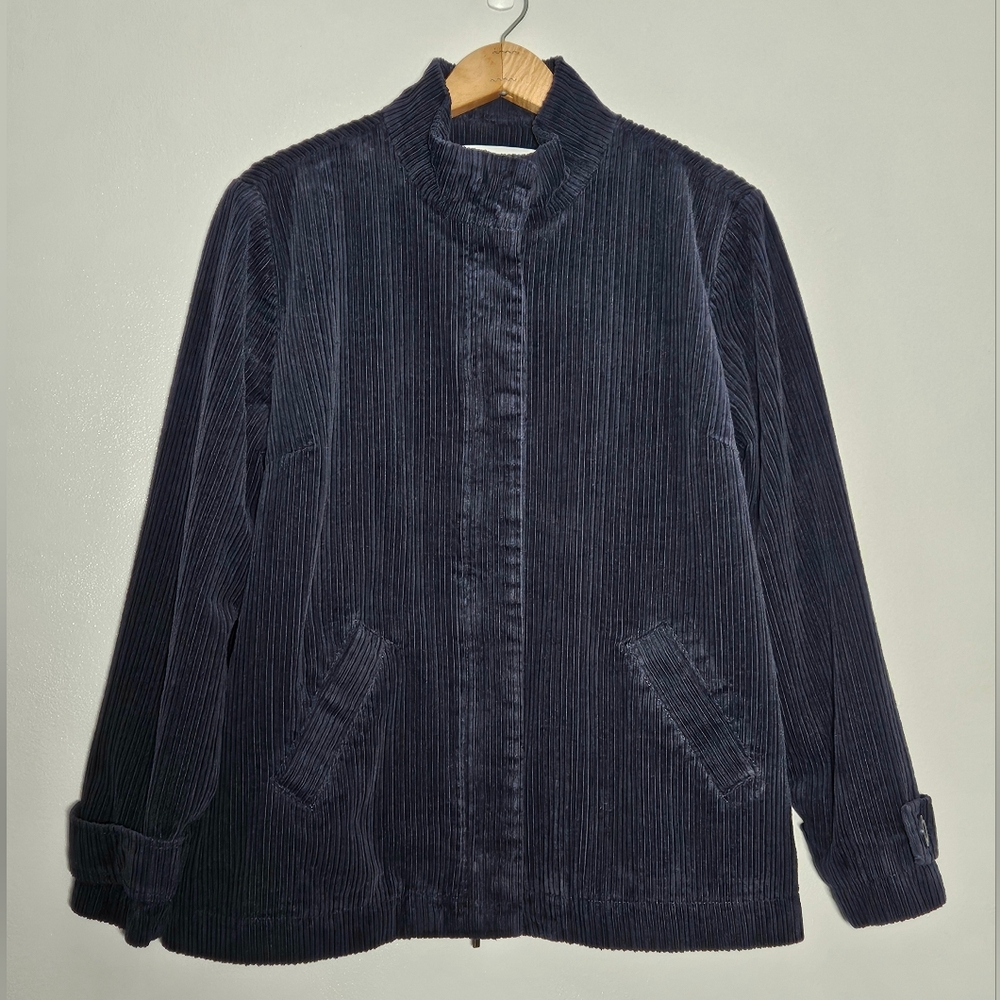 Relativity Women's Navy Blue Corduroy Jacket,  Sz PXL